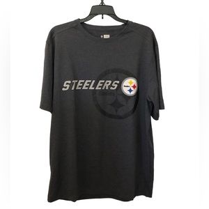 NFL TEAM APPAREL PITTSBURGH STEELERS GRAY ATHLETIC SHIRT